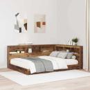 Stauraum-Kopfteil mit Regal mit Kopfteil mit Speicher Altholz 160 cm Holzwerkstoff