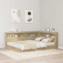 Stauraum-Kopfteil mit Regal Sonoma Eiche 135 cm Holzwerkstoff