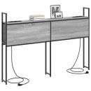 Stauraum-Kopfteil mit Kopfteil mit Speicher Grau Sonoma 135 cm Holzwerkstoff