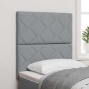 Kopfteil Argyle mit Kopfteil Hellgrau 80 cm Polyester, Holz