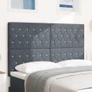 LED Kopfteil mit LED -Streifenleuchten Argyle mit Kopfteil Dunkelgrau 80 cm Samt