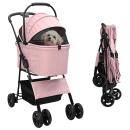 Faltbarer Haustierwagen Rosa 81 x 47 x 99 cm Oxford Stoff