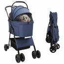 Faltbarer Haustierwagen Blau 81 x 47 x 99 cm Oxford Stoff
