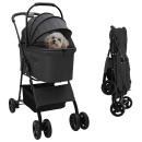 Faltbarer Haustierwagen Schwarz 81 x 47 x 99 cm Oxford Stoff
