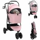 Faltbarer Haustierwagen Rosa 78 x 54 x 101 cm Oxford Stoff