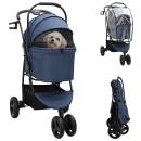 Faltbarer Haustierwagen Blau 78 x 54 x 101 cm Oxford Stoff