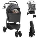 Faltbarer Haustierwagen Schwarz 78 x 54 x 101 cm Oxford Stoff