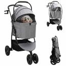 Faltbarer Haustierwagen Grau 78 x 54 x 101 cm Oxford Stoff