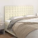 Kopfteile 4 Stk. Creme 90x5x78/88 cm Kunstleder