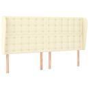 Kopfteil mit Ohren Creme 203x23x118/128 cm Kunstleder