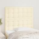 Kopfteile 2 Stk. Creme 100x5x78/88 cm Kunstleder