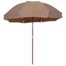 Sonnenschirm mit Stahl-Mast 300 cm Taupe