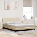 Bettgestell ohne Matratze "Hanko" Creme 160x200 cm Stoff