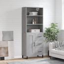 Highboard Grau Sonoma 69,5x34x180 cm Holzwerkstoff