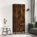 Highboard Räuchereiche 69,5x34x180 cm Holzwerkstoff