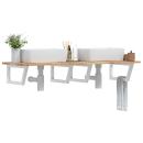 Waschbeckenregal Wandmontage Stahl und Akazienholz