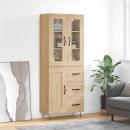 Highboard Sonoma-Eiche 69,5x34x180 cm Holzwerkstoff