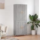 Highboard Grau Sonoma 69,5x34x180 cm Holzwerkstoff