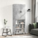 Highboard Betongrau 69,5x34x180 cm Holzwerkstoff