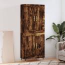 Highboard Räuchereiche 69,5x34x180 cm Holzwerkstoff