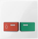 ARDEBO.de Merten Zentralplatte für Ruf-/Abstelltaster, System M, polarweiß glänzend (451419)