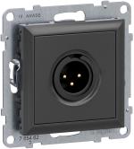 ARDEBO.de Legrand SEANO XLR-Dose 3-polig männlich, Schraubklemmenanschluss: 0,5 mm², inkl. Abdeckung, anthrazit lackiert (765462)