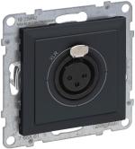 ARDEBO.de Legrand SEANO XLR-Dose 3-polig weiblich, Schraubklemmenanschluss: 0,5mm², inkl. Abdeckung, anthrazit lackiert (765461)