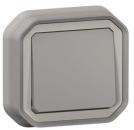 ARDEBO.de Legrand Plexo New Feuchtraum-Unterputz Wechselschalter mit Krallen 10 AX, Steckklemmen (SL), IP 55, grau (069812L)