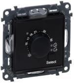 ARDEBO.de Legrand Valena Life elektronisches Raumthermostat mit Wechselkontakt Farbe: Schwarz (756333)
