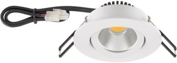 ARDEBO.de EVN PC20-Serie LED Deckeneinbau, rund, schwenkbar, IP20, 350mA, 8,4W, 2700K, 960lm, weiß (PC20090127)