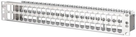 ARDEBO.de Metz Connect Modul 19 Zoll Modulträger, 1,5HE, 48 Port, unbestückt, Edelstahl (130924-00-E)