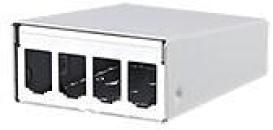 ARDEBO.de Metz Connect Modul AP-Gehäuse 4 Port, unbestückt, reinweiß (130861-0402-E)