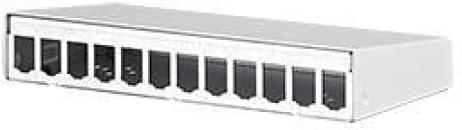 ARDEBO.de Metz Connect Modul AP-Gehäuse 12 Port, unbestückt, reinweiß (130861-1202-E)