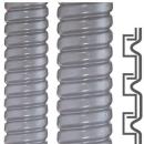 ARDEBO.de Flexa Metallschutzschlauch, S-Profil, Stahl verzinkt, PVC-Mantel grau AD 14, 10 x 14 mm (12010111010)