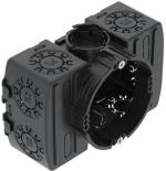 ARDEBO.de OBO Bettermann UE 46 Elektronikdose, Unterputz, eckig, mit seitlichem Klemmraum, schwarz, VPE 10 Stück (2003725)