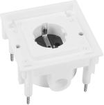 ARDEBO.de ABL 1471601 Flächenbündige SCHUKO Einbausteckdose, 3-polig, 16A, IP20, weiß