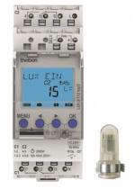 Theben LUNA 112 top3 EL Dämmerungsschalter DIN-Schiene, digital, Einbau-Lichtsensor, 2 Kanäle (1120230)