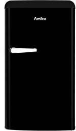 ARDEBO.de Amica KSR 361 105 S Retro Kühlschrank mit Gefrierfach, 48 cm breit, 83 L, schwarz