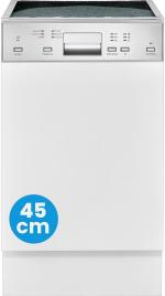 ARDEBO.de Bomann GSPE 7422 TI Teilintegrierter Einbau-Geschirrspüler, 45cm breit, 10 Maßgedecke, Aquastop-Schlauch, Überlaufsicherung, Bedienblende Edelstahl (774220)