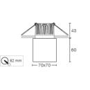 ARDEBO.de - GF Design Blocky weiß 9W, 36°, 2700K, CRI>90