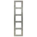 ARDEBO.de - OPUS-FUSION E-Rahmen 5-f., pw Edelstahl silber/weiß