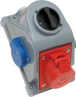 ARDEBO.de - CEE-WD 16A, 5p.6h, 400V, IP44 rot, 2xSchuko, abschaltbar