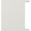 ARDEBO.de - Deckel-Zwischenstück, reinweiß kurz, einseitig profiliert für