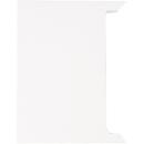 ARDEBO.de - Deckel-Zwischenstück, reinweiß kurz, einseitig profiliert für