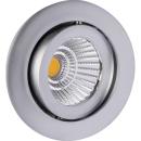 ARDEBO.de - LED Einbaustr. 10W, chrommatt rund, 3000K warmweiß, 40°