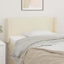Kopfteil mit Ohren Creme 83x16x78/88 cm Kunstleder