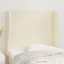 Kopfteil mit Ohren Creme 103x23x118/128 cm Kunstleder