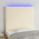 LED Kopfteil Creme 100x5x118/128 cm Kunstleder