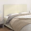 Kopfteile 4 Stk. Creme 100x5x78/88 cm Kunstleder