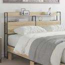 Stauraum-Kopfteil mit Regal Sonoma Eiche 140 cm Holzwerkstoff